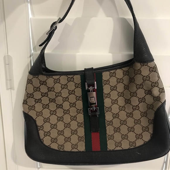 Gucci Handbags - Gucci linen shoulder bag